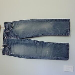Denim&supply 34x24 straight leg  desstressed mens blue jeans